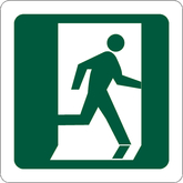 Running man pictogram escape route sign (24m)